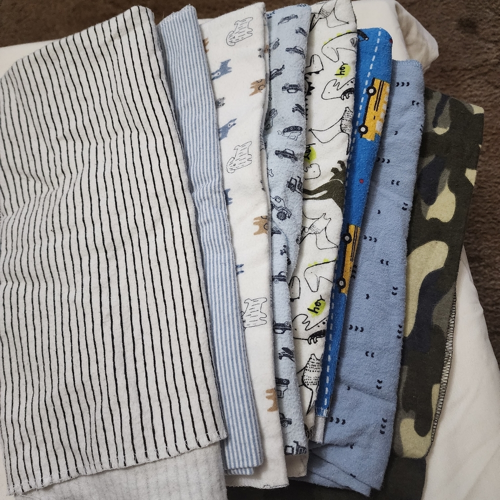 8 receiving blankets